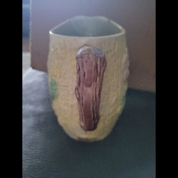 Early 20th C Ceramic Majolica Pitcher Apple Blossom - Picture 2 of 6